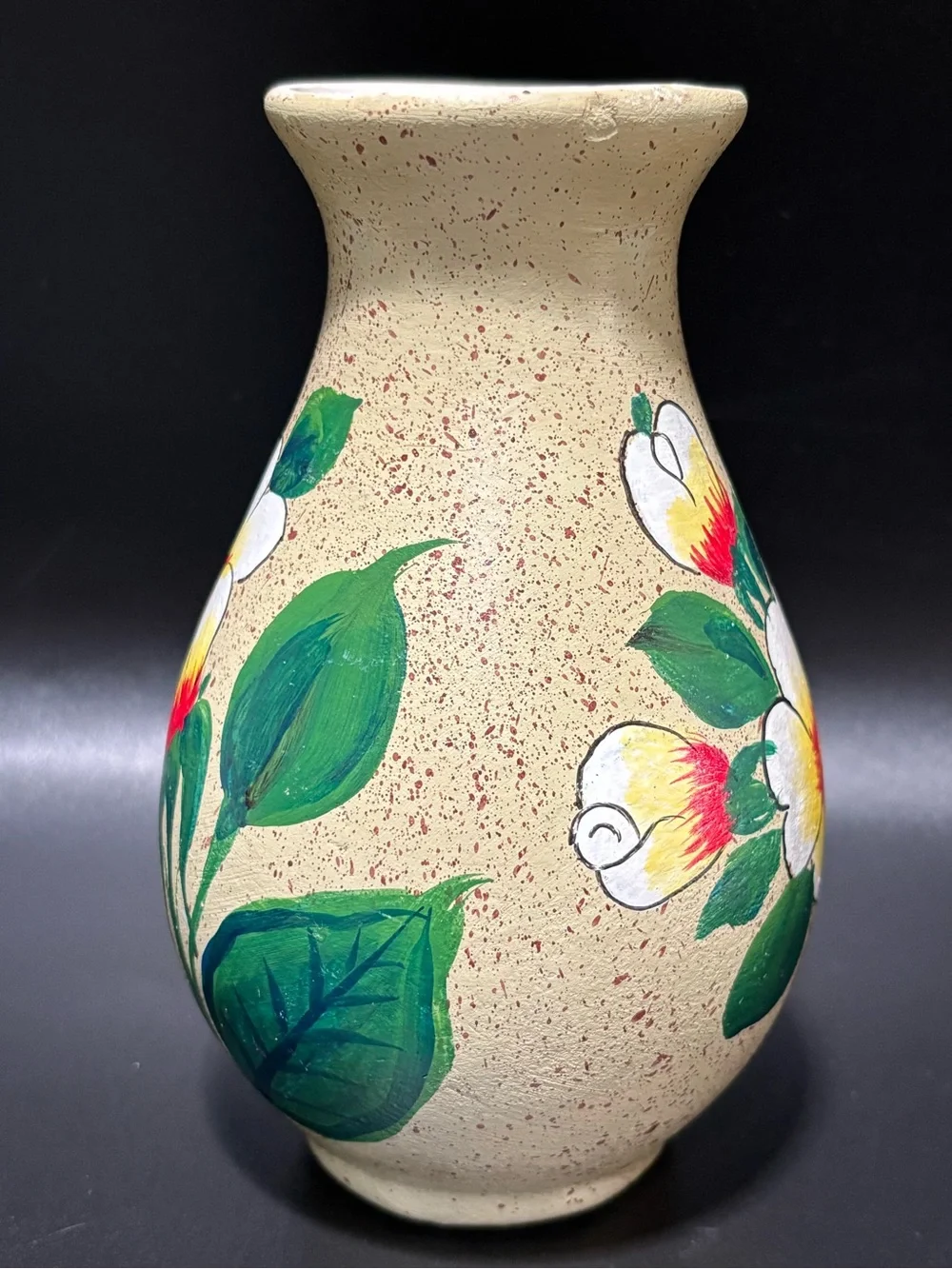 Hand Painted Ceramic Hummingbird Vase - Vibrant Mexican Folk Art Style Pottery